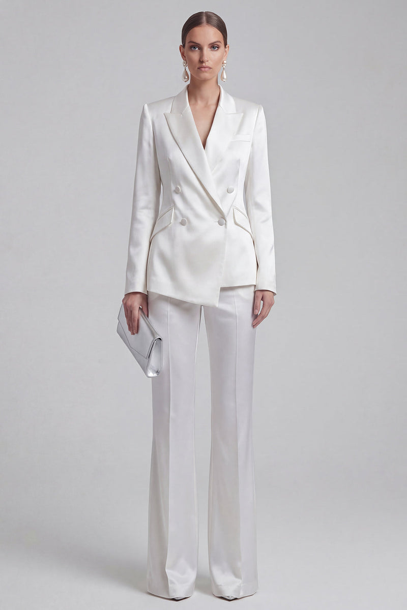 Load image into Gallery viewer, 2 Piece Double Breasted Peak Lapel Slim Fit Blue Prom Suits