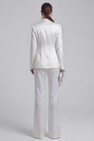 Load image into Gallery viewer, 2 Piece Double Breasted Peak Lapel Slim Fit Blue Prom Suits