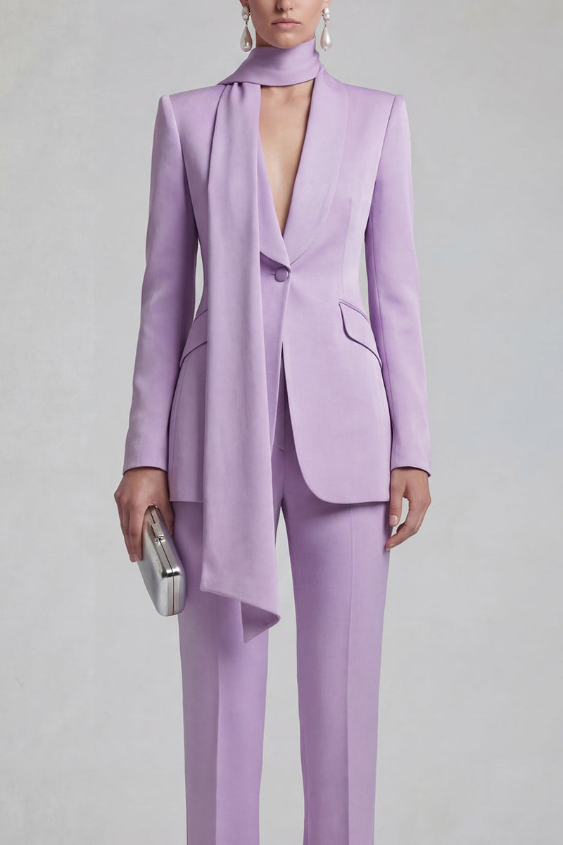 Load image into Gallery viewer, Blue Single Breasted Slim Fit Shawl Lapel 2 Piece Prom Suits