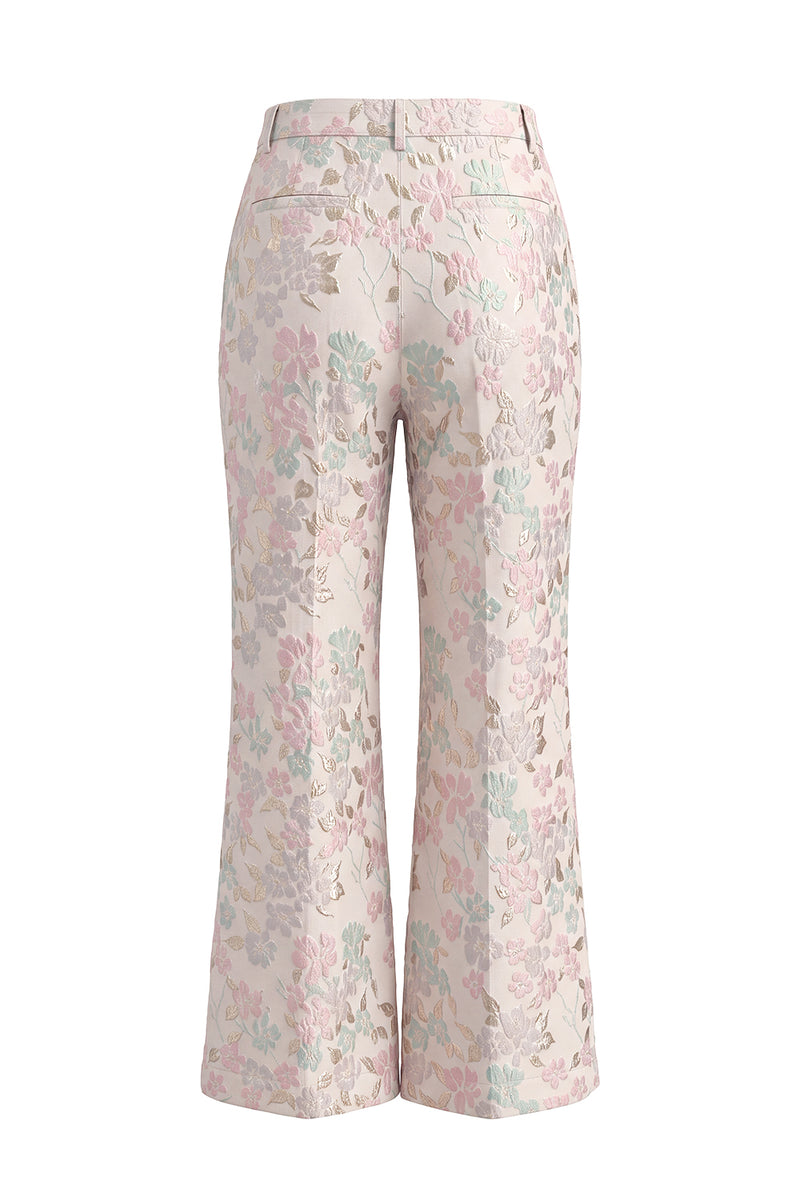 Load image into Gallery viewer, 2 Piece Floral Peak Lapel Double Breasted Slim Fit Champagne Pink Prom Suits