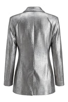 Load image into Gallery viewer, Shawl Lapel Grey 2 Piece Wide Leg Prom Suits with Bow