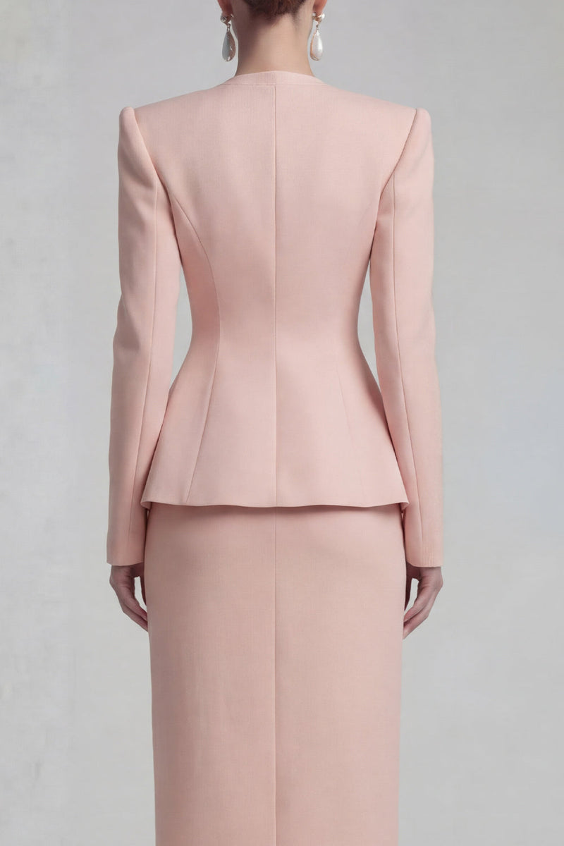 Load image into Gallery viewer, Single Breasted Blue Shawl Lapel 2 Piece Wide Leg Business Suits with Slit