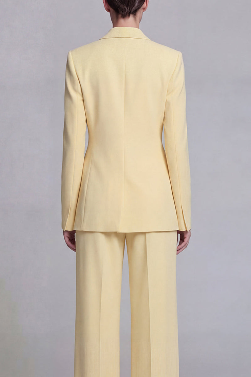 Load image into Gallery viewer, Dark Blue 2 Piece Single Breasted Notched Lapel Wide Leg Prom Suits