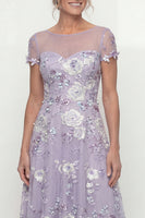 Load image into Gallery viewer, Floral Dusty Purple Maxi A Line Mother of the Bride Dress
