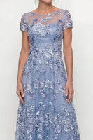 Load image into Gallery viewer, Dusty Rose Floral A Line Long Mother of the Bride Dress