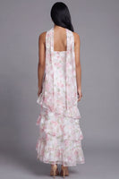 Load image into Gallery viewer, Mermaid Yellow Strapless Floral Maxi Beach Wedding Guest Dress with Ruffles