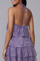 Load image into Gallery viewer, White Pink Flower A Line Short Beach Wedding Guest Dress with Ruffles