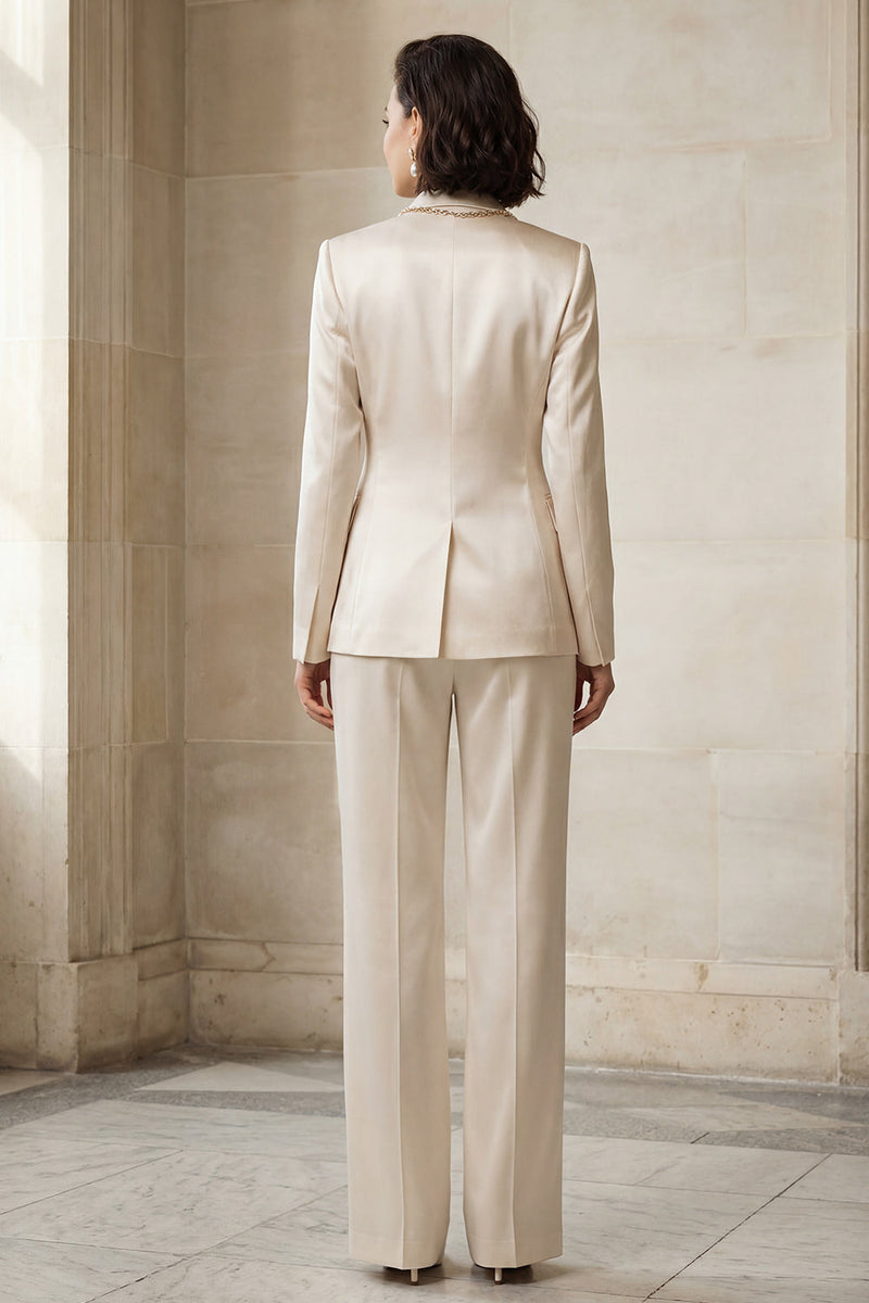 Load image into Gallery viewer, Blue 2 Piece Single Breasted Peak Lapel Wide Leg Prom Suits