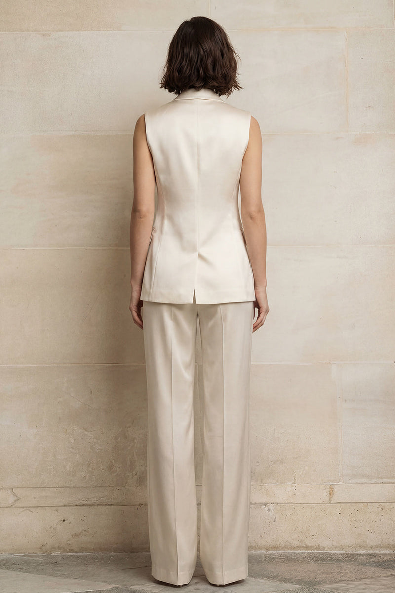 Load image into Gallery viewer, 2 Piece Blue Peak Lapel Single Breasted Sleeveless Prom Suits