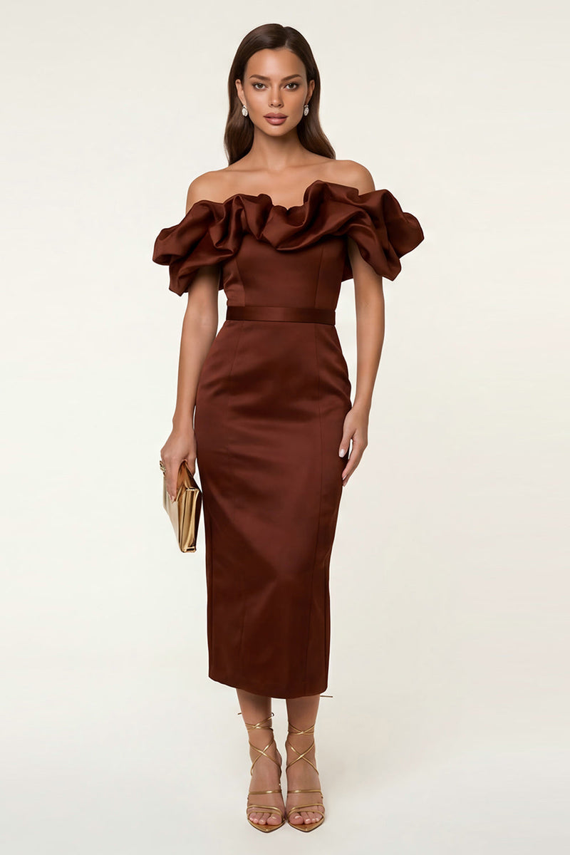 Load image into Gallery viewer, Black Maxi Bodycon Formal Dress with Ruffles