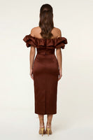 Load image into Gallery viewer, Black Maxi Bodycon Formal Dress with Ruffles