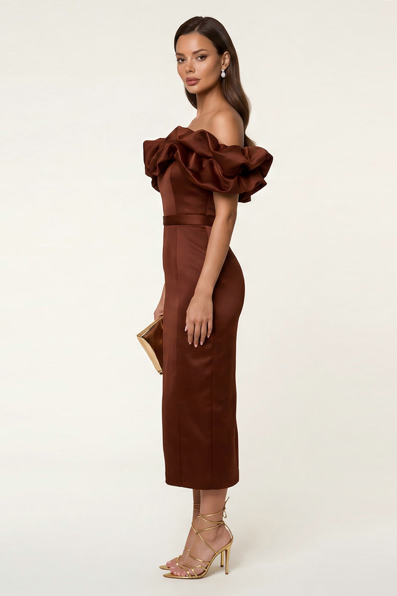 Load image into Gallery viewer, Black Maxi Bodycon Formal Dress with Ruffles