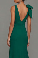 Load image into Gallery viewer, Sky Blue Long Mermaid V-Neck Formal Dress with Ruffles