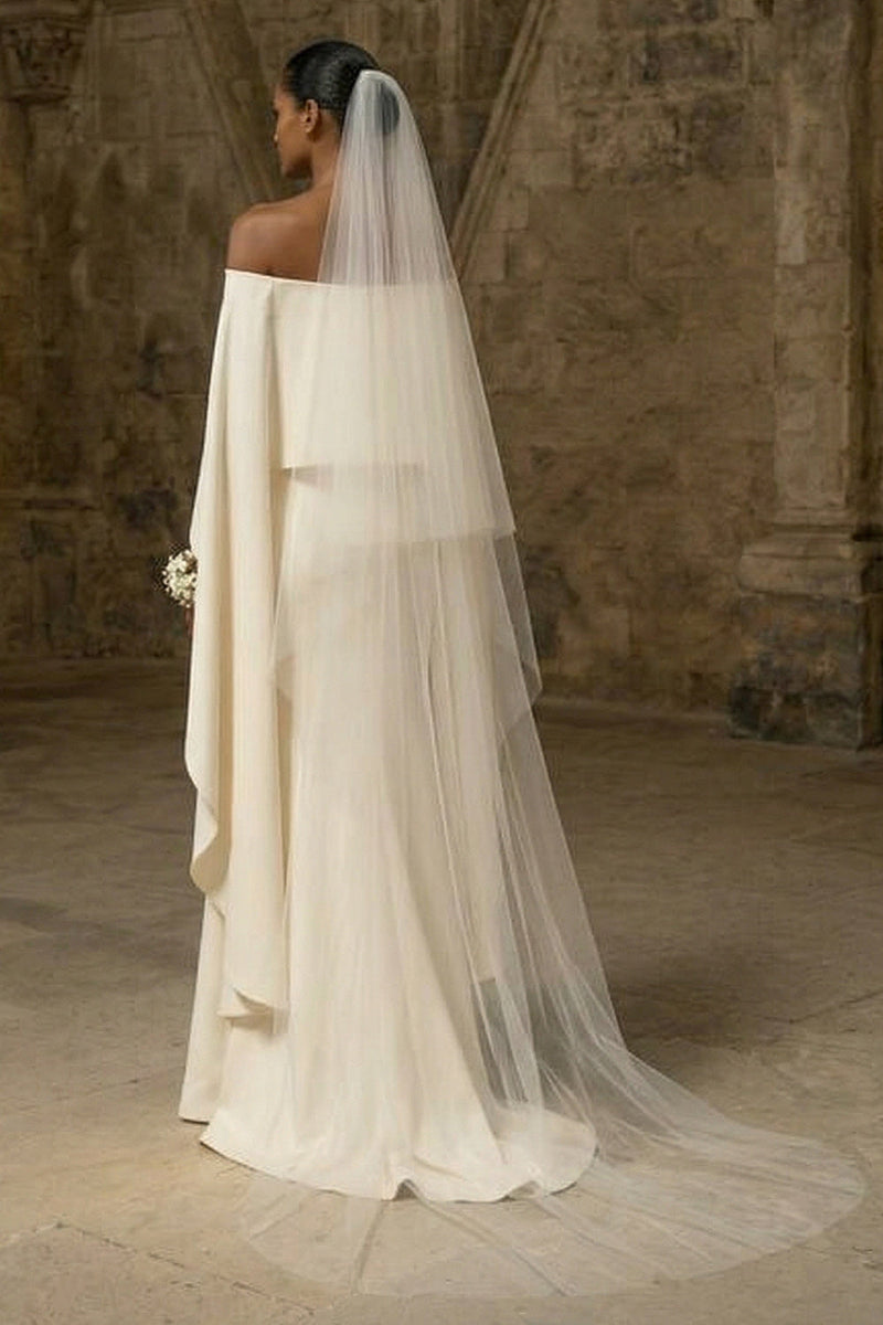 Load image into Gallery viewer, White Maxi Sheath Boho Wedding Dress with Slit
