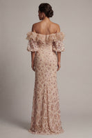 Load image into Gallery viewer, Sparkly Champagne Mermaid Long Sequin Beaded Mother of the Bride Dress with Ruffles