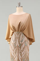 Load image into Gallery viewer, Mermaid Sparkly Sequin Champagne Long Mother of the Bride Dress