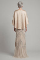 Load image into Gallery viewer, Champagne Mermaid Sparkly Beaded Long Mother of the Bride Dress with Pockets