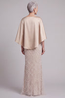 Load image into Gallery viewer, Champagne Mermaid Sparkly Beaded Long Mother of the Bride Dress with Pockets