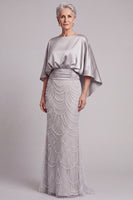 Load image into Gallery viewer, Champagne Mermaid Sparkly Beaded Long Mother of the Bride Dress with Pockets