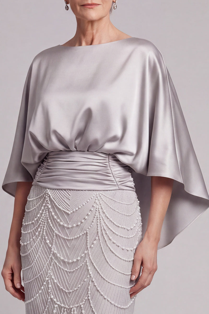 Load image into Gallery viewer, Champagne Mermaid Sparkly Beaded Long Mother of the Bride Dress with Pockets