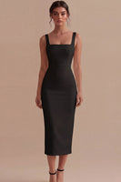 Load image into Gallery viewer, Square Neck Maxi Bodycon White Engagement Dress
