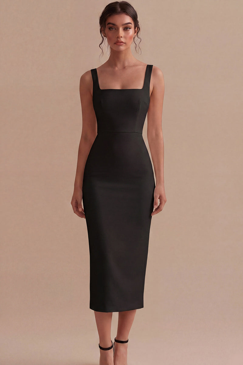 Load image into Gallery viewer, Square Neck Maxi Bodycon White Engagement Dress
