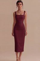 Load image into Gallery viewer, Square Neck Maxi Bodycon White Engagement Dress