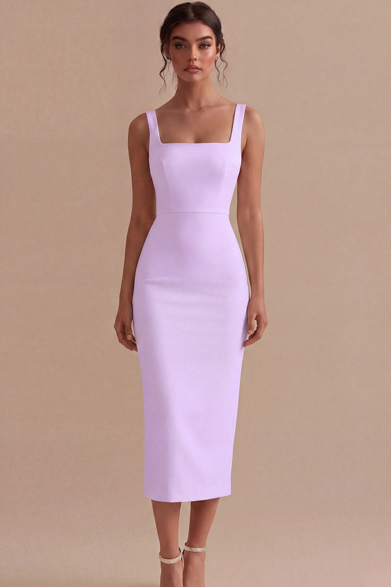 Load image into Gallery viewer, Square Neck Maxi Bodycon White Engagement Dress