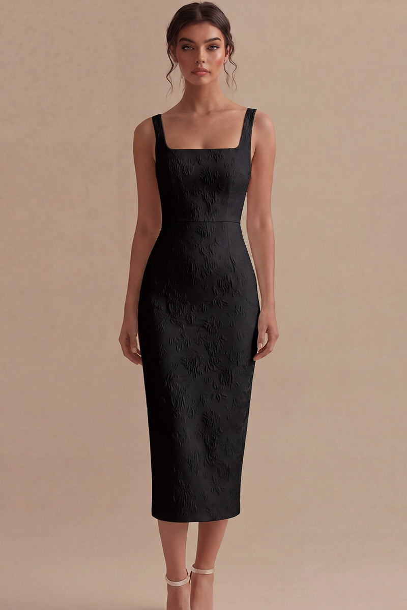 Load image into Gallery viewer, Floral Square Neck Bodycon White Maxi Beach Wedding Dress
