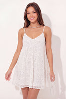 Load image into Gallery viewer, Sparkly Spaghetti Straps White Sequin Short A Line Graduation Dress