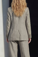 Load image into Gallery viewer, 2 Piece Grey Notched Lapel Single Breasted Women Business Suits with Pockets