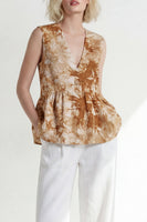 Load image into Gallery viewer, V Neck 2 Piece Brown Business Suits with Pockets