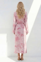 Load image into Gallery viewer, Notched Lapel Brown 2 Piece Long Sleeves Printed Business Suits with Back Slit
