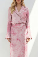 Load image into Gallery viewer, Notched Lapel Brown 2 Piece Long Sleeves Printed Business Suits with Back Slit