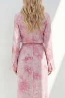 Load image into Gallery viewer, Notched Lapel Brown 2 Piece Long Sleeves Printed Business Suits with Back Slit