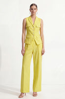 Load image into Gallery viewer, Lemon Yellow Peak Lapel 2 Piece Single Breasted Business Suits