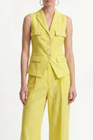 Load image into Gallery viewer, Lemon Yellow Peak Lapel 2 Piece Single Breasted Business Suits
