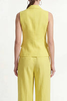 Load image into Gallery viewer, Lemon Yellow Peak Lapel 2 Piece Single Breasted Business Suits