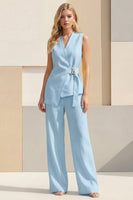 Load image into Gallery viewer, 2 Piece Light Yellow Shawl Lapel Business Suits with Sash