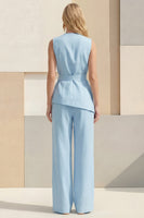 Load image into Gallery viewer, 2 Piece Light Yellow Shawl Lapel Business Suits with Sash