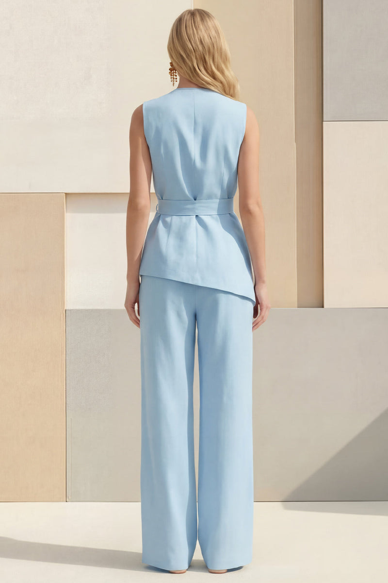 Load image into Gallery viewer, 2 Piece Light Yellow Shawl Lapel Business Suits with Sash