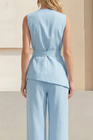 Load image into Gallery viewer, 2 Piece Light Yellow Shawl Lapel Business Suits with Sash