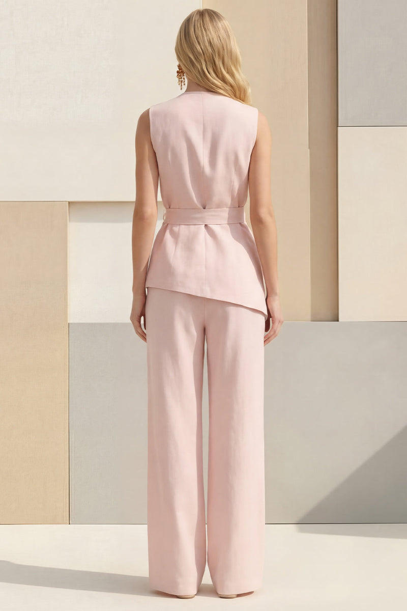 Load image into Gallery viewer, 2 Piece Light Yellow Shawl Lapel Business Suits with Sash