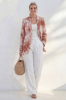 Load image into Gallery viewer, Blue Single Breasted Notched Lapel 2 Piece Printed Business Suits with Pockets