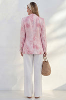 Load image into Gallery viewer, Blue Single Breasted Notched Lapel 2 Piece Printed Business Suits with Pockets