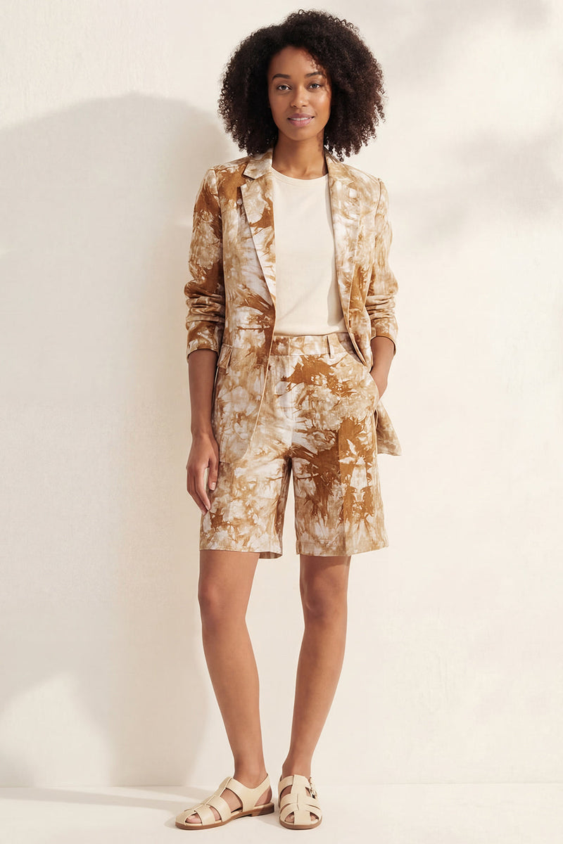 Load image into Gallery viewer, Printed Blue Notched Lapel Single Breasted 2 Piece Business Suits with Pockets