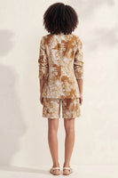 Load image into Gallery viewer, Printed Blue Notched Lapel Single Breasted 2 Piece Business Suits with Pockets