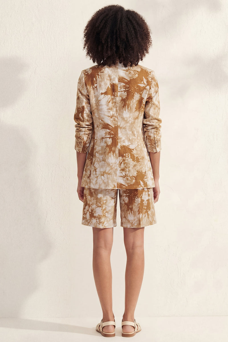 Load image into Gallery viewer, Printed Blue Notched Lapel Single Breasted 2 Piece Business Suits with Pockets