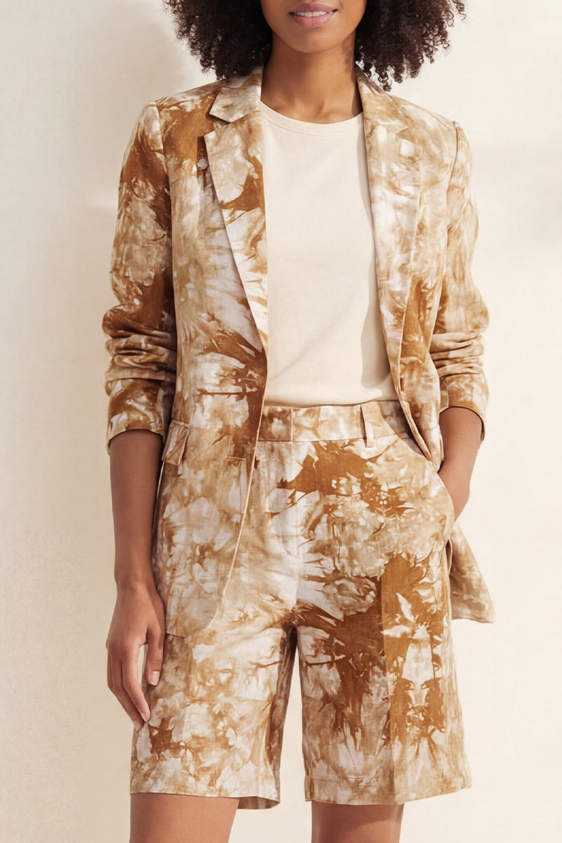 Load image into Gallery viewer, Printed Blue Notched Lapel Single Breasted 2 Piece Business Suits with Pockets