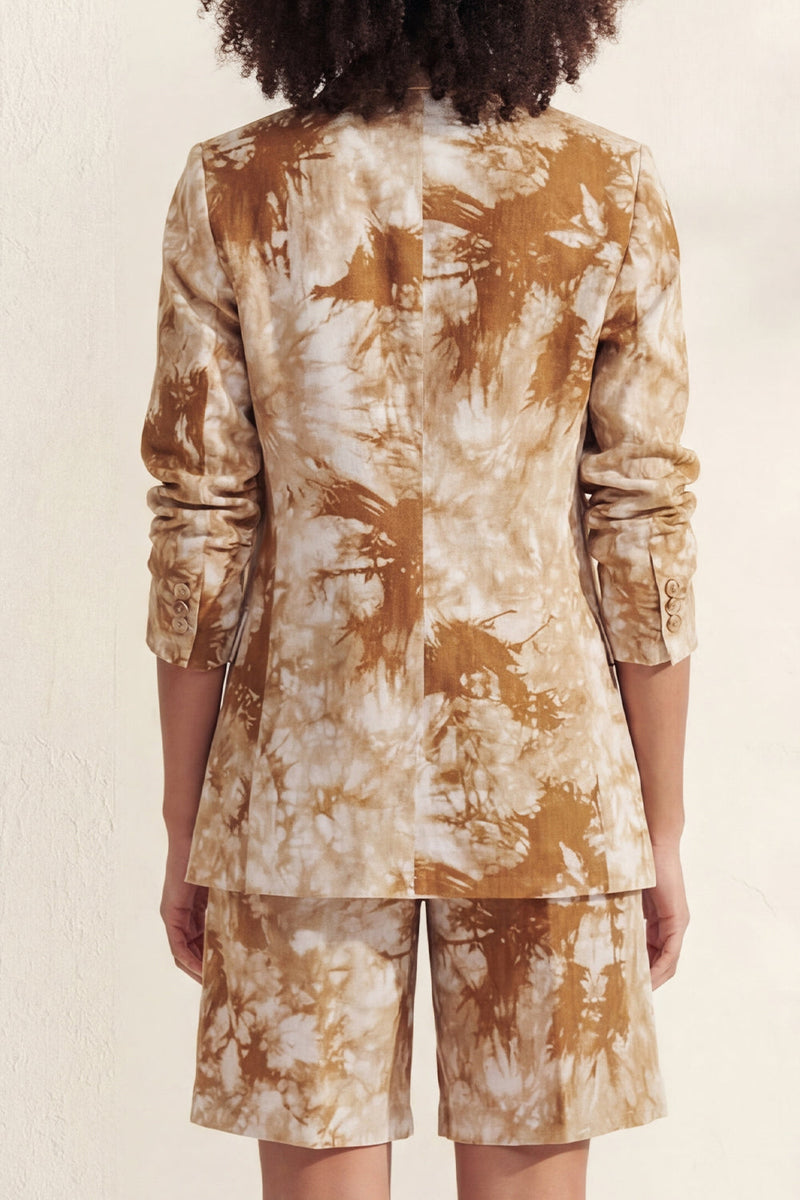 Load image into Gallery viewer, Printed Blue Notched Lapel Single Breasted 2 Piece Business Suits with Pockets